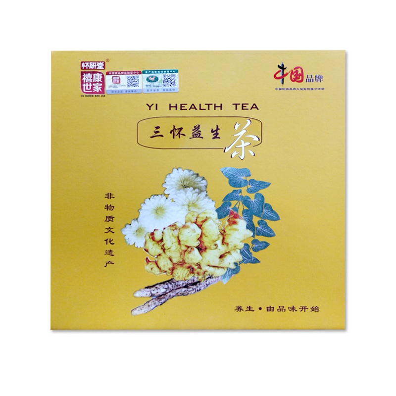 怀研堂三怀益身茶12g*30袋怀姜山药菊花冰糖怀姜茶