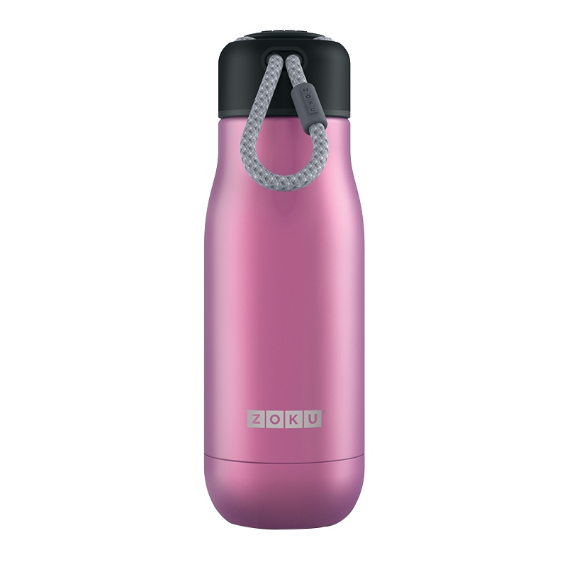 美国Zoku 男女提手便携车载杯运动健身户外不锈钢真空保温杯350ml-紫色