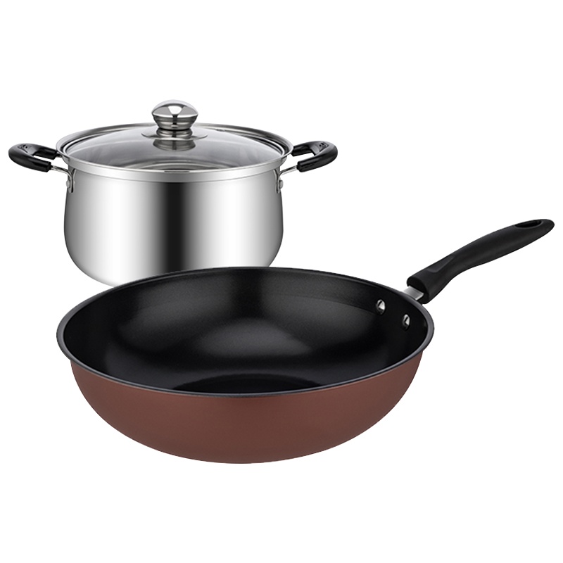苏宁极物 凯斯拓 科托尔两件套YP-8018 20cm汤锅+32cm炒锅