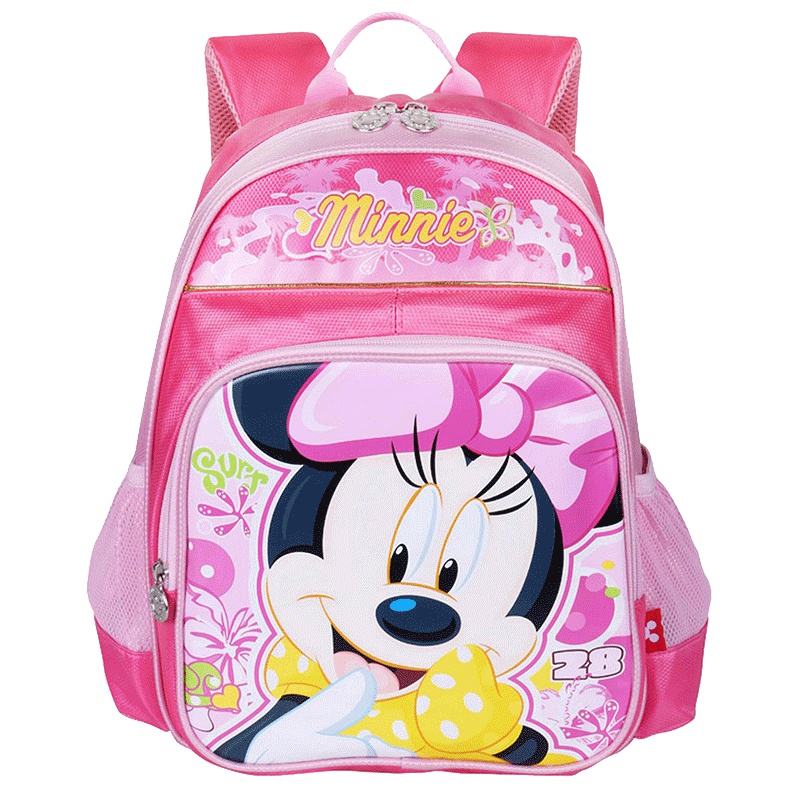 迪士尼小学生书包9155粉色 米奇米妮男女童双肩书包 1-3年级儿童双肩背包 减负书包6-10周岁儿童书包 学习用品礼物