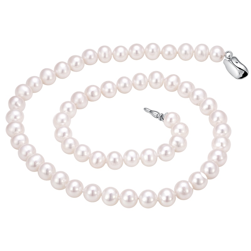 金一国囍珍珠项链近圆淡水珍珠项链送妈妈婆婆送女友礼物珠宝首饰(定价)CIC001