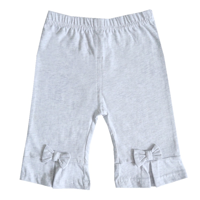 安笛贝乐童装女宝宝喇叭裤儿童裤子外穿夏季婴儿七分裤女童纯棉灰色打底裤夏薄款80-120cm