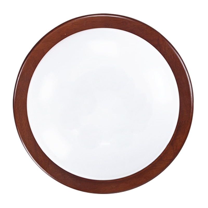 新中式吸顶灯圆形LED木质艺客厅灯卧室走廊过道玄关门厅阳台灯具