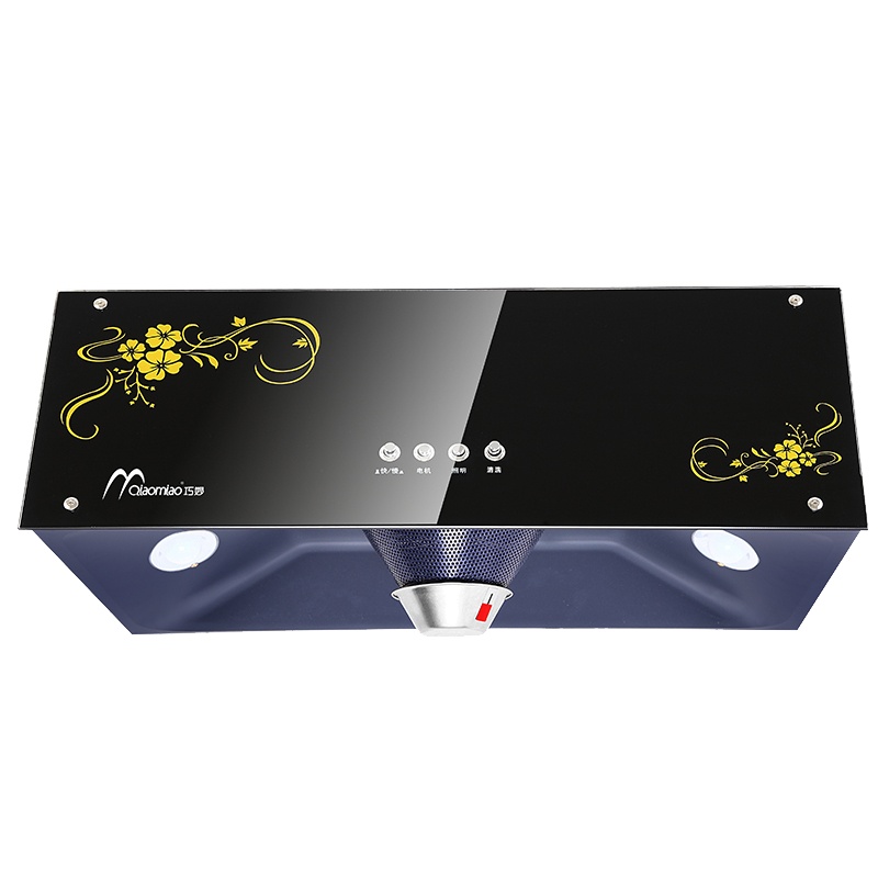 巧妙(QIAOMIAO)抽油烟机顶吸式中式大吸力油烟机家用脱排吸油烟机壁挂式抽烟机QM318对角黄花不带自动清洗自行安装