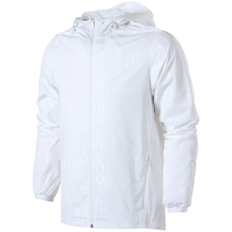 adidas阿迪达斯NEO男子外套夹克暗纹休闲运动服CV6888 L CV6888黑色