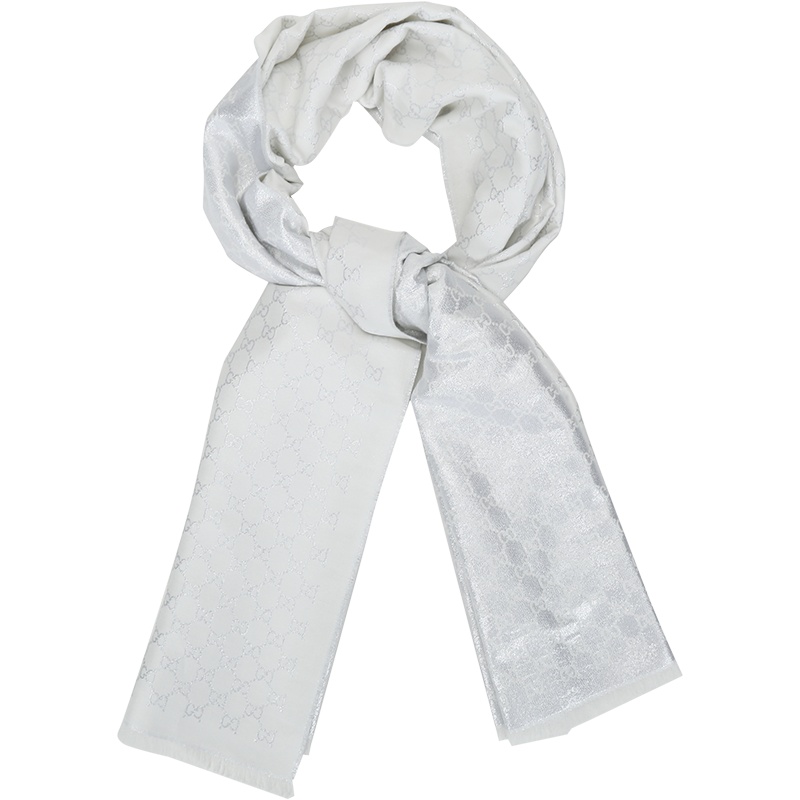 GUCCI 古驰 女士 棉质/混纺流苏边围巾披肩 623161 3GF37