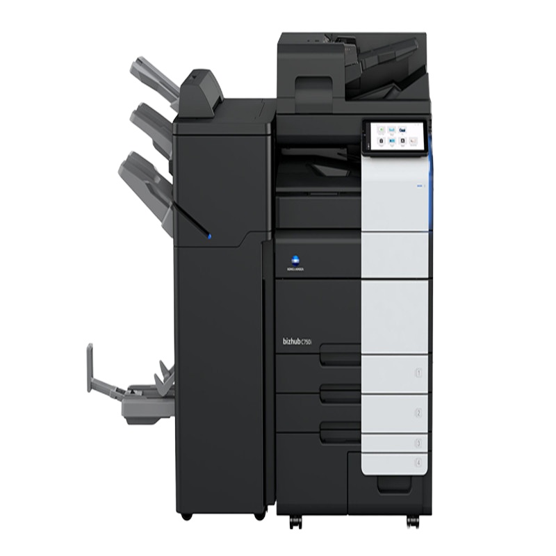 柯尼卡美能达 KONICA MINOLTA bizhubC750i A3彩色数码复合机双面同步输稿器+四纸盒+鞍式装订器