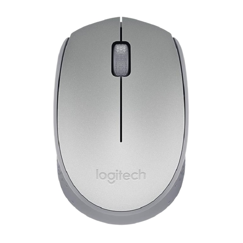 罗技 M188 时尚无线鼠标 苹果笔记本 电脑鼠标办公鼠标 对称鼠标 USB接收器 银灰色
