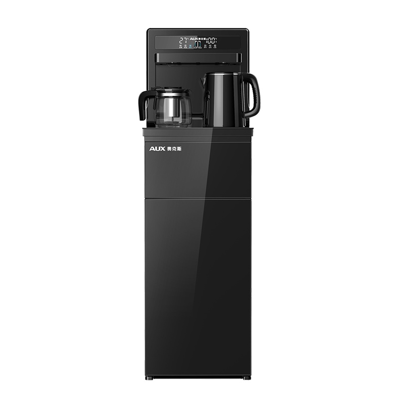 奥克斯/AUX 自营茶吧机 家用遥控自动上水 下置式温热即饮水机 黑色养生茶饮机 安全童锁桶装水净水YCB-F