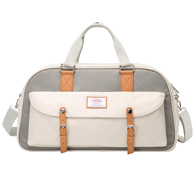 第九城（V.NINE） 手提旅行包大容量原宿风短途旅游背包运动健身包情侣款