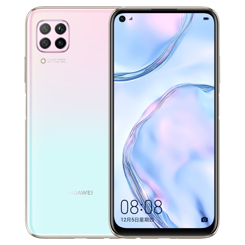 华为/HUAWEI nova6 SE 8GB+128GB 樱雪晴空 麒麟810芯片 4800万AI四摄 移动联通电信4G