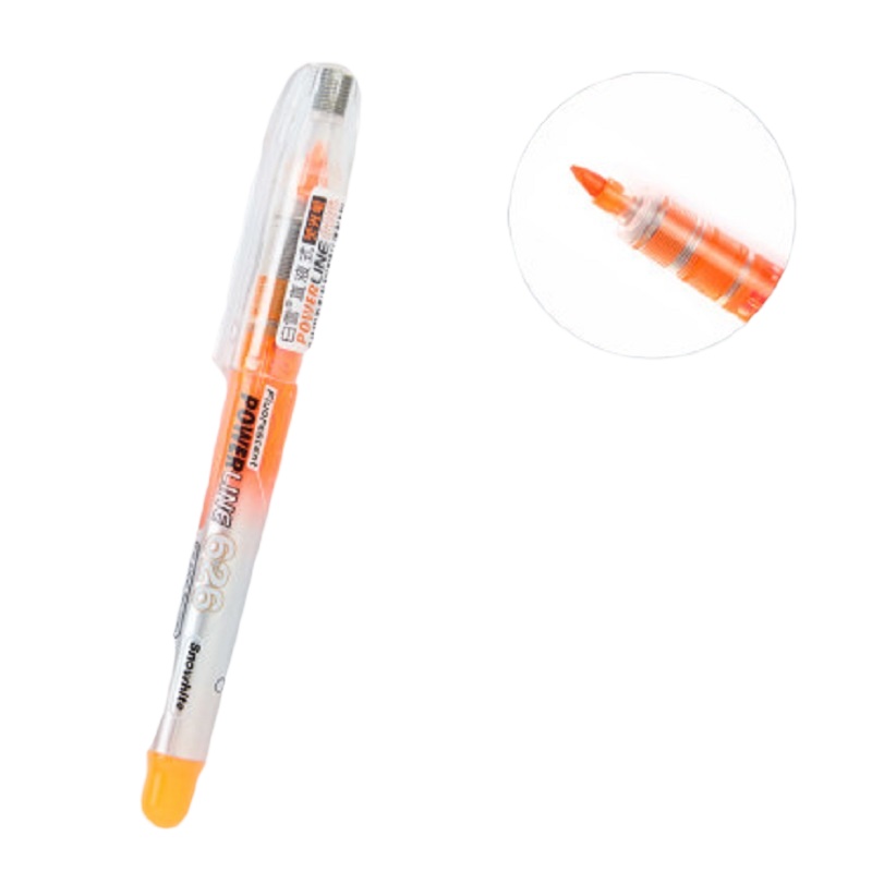 白雪626荧光笔 荧光标记笔 彩色粗划重点 直液式淡色荧光笔 12支/盒 橙色(一盒价)