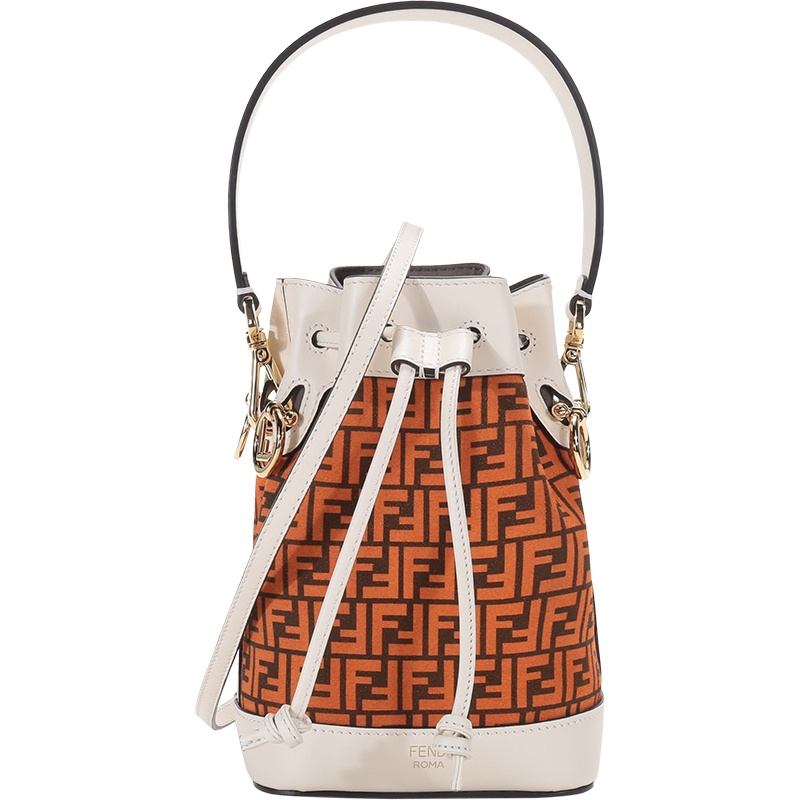 FENDI 2021春夏 女士 牛皮Mon Tresor手提单肩斜挎包水桶包迷你款 8BS010 AFIS