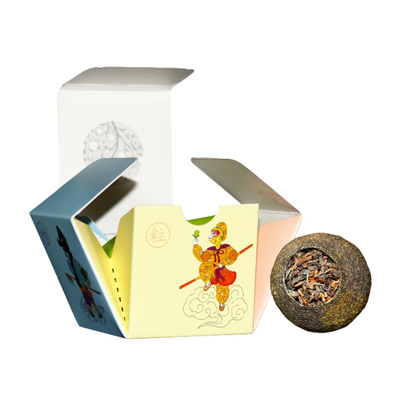 小青柑熟茶 七彩云南茶叶 庆沣祥新会小青柑柑普茶 熟茶 10克 单盒 七彩云南普洱茶熟茶 勐海宫廷熟茶 茶窝茶叶