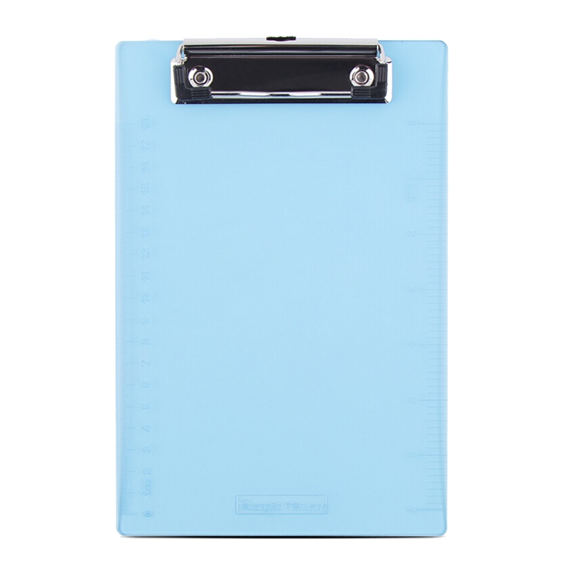 广博A5板夹 2个 学生写字垫板书写板夹带刻度 文件夹板塑料透明夹板菜单夹 会议资料夹子 颜色随机