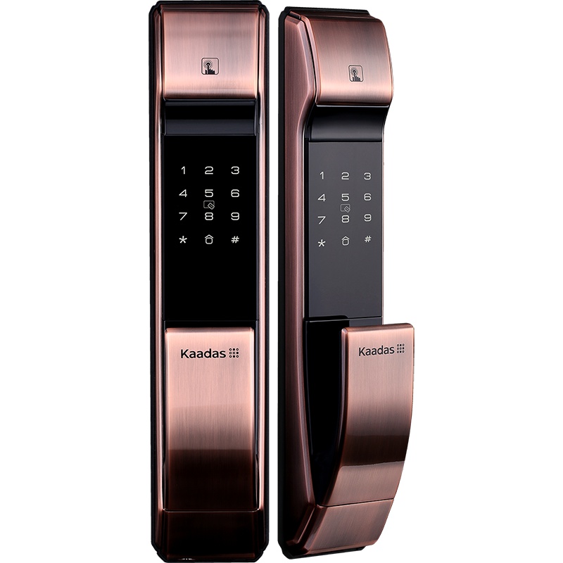 凯迪仕智能锁K7 红古铜色 推拉式家用防盗门锁指纹锁密码锁 电子锁