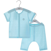 哈贝比初生婴儿衣服夏装季新生儿短袖莫代尔睡衣宝宝内衣套装薄款