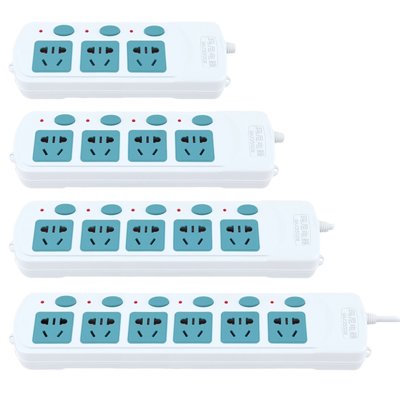 玛尼 B443 5M 四位四开 新国标 带保护门排插