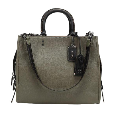 COACH 蔻驰 品 女士军绿色皮质手提单肩包礼物送女友 32779 BPARY经典