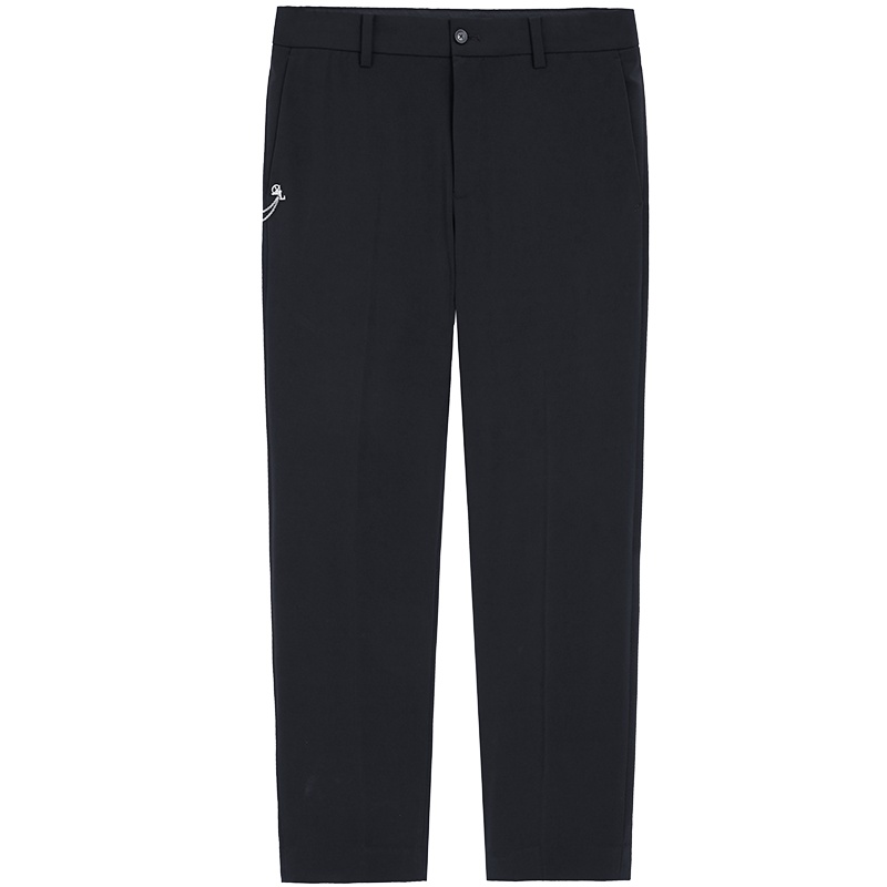 太平鸟男装 2020夏季男士宽松九分裤韩版金属装饰直筒裤微弹