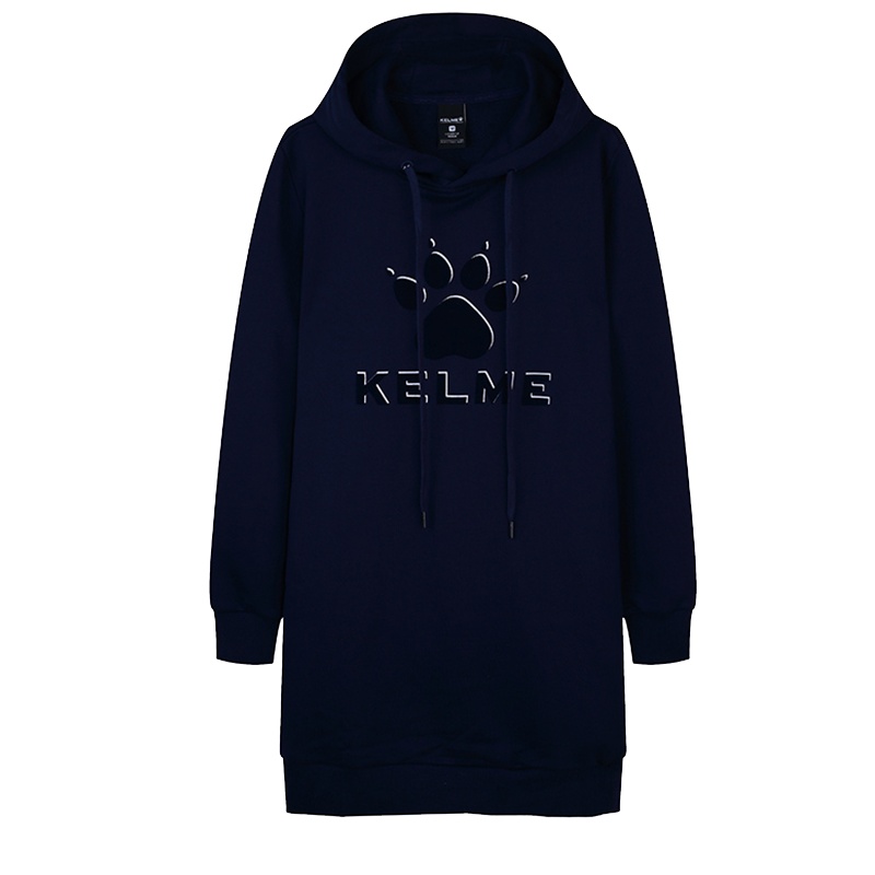 KELME卡尔美女连衣裙 女长袖连帽针织俏皮潮流时尚街头休闲连衣裙