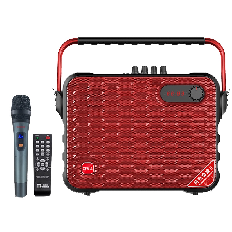 万利达(malata)Y6S 户外音响 便携广场舞音响6.5英寸手提无线蓝牙迷你移动音箱 充电带麦克风扩音器红色