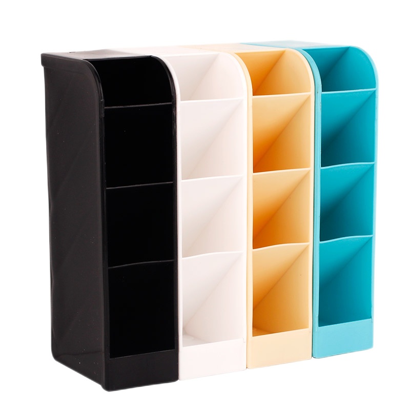 优必利 斜插式笔筒/笔袋 创意桌面收纳笔架多功能四格时尚可爱大容量收纳盒 9005A