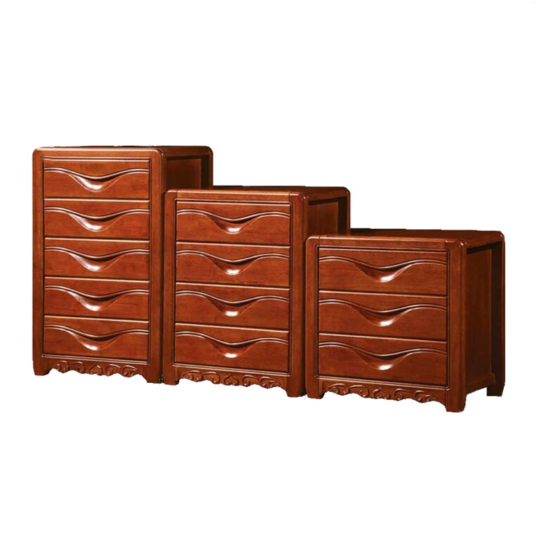 天惠子 现代中式柚木色木质斗柜斗橱 卧室抽屉柜储物收纳储藏柜三四五六七斗柜