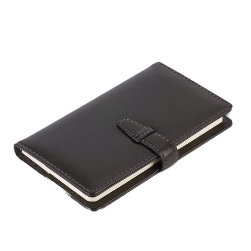 得力(deli) 64K120张中档款随身扣带皮面本 简约商务记事本笔记本子 3336