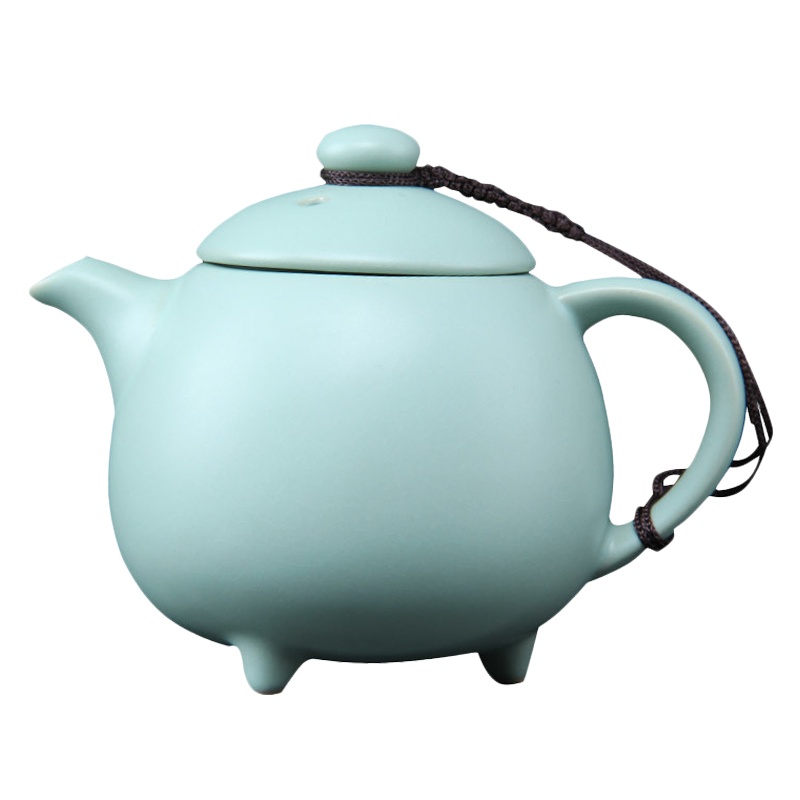 唐宏坊 汝窑茶壶陶瓷汝窑茶具小茶壶开片汝瓷功夫茶具红茶泡茶壶单壶款式二