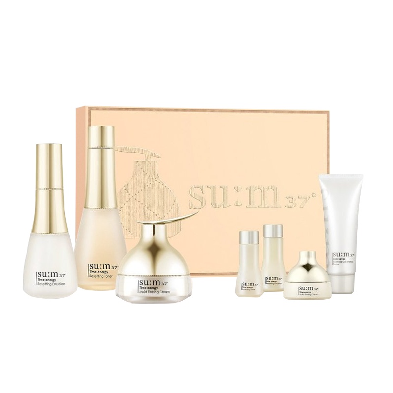 苏秘37°(Su:m37°) 苏秘时光能量套盒中样试用装护肤礼盒护肤礼盒保湿补水孕妇可用呼吸红呼吸时光能量7件套
