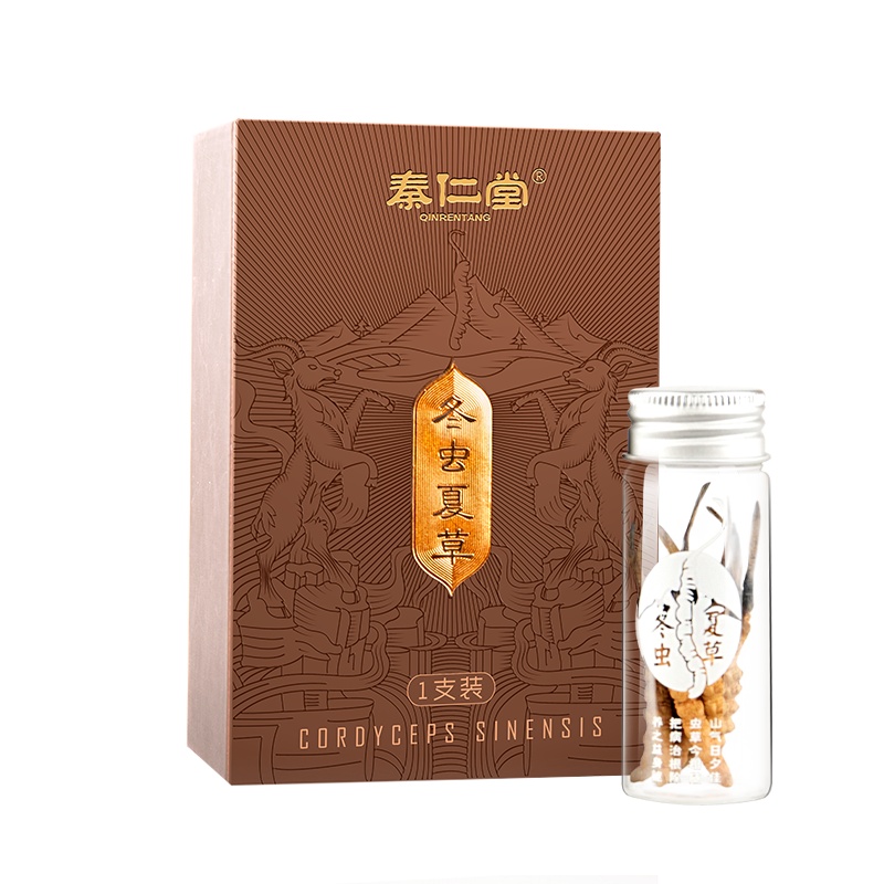 秦仁堂冬虫夏草断草 冬虫草正品干货 1克礼盒装