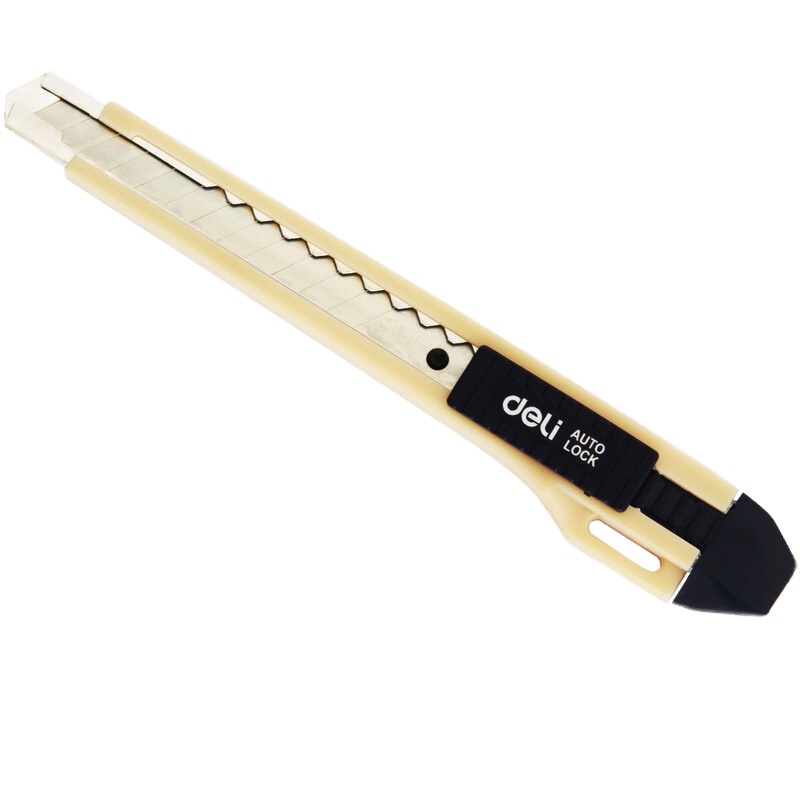 得力 美工刀 裁纸刀 手工刀便携切纸刀 办公文具用品 2031小号美工刀(颜色随机)(把)