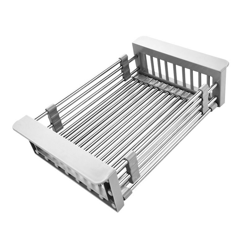 越茂(Vlush)厨房置物架碗碟筷子沥水篮不锈钢水槽伸缩沥水篮
