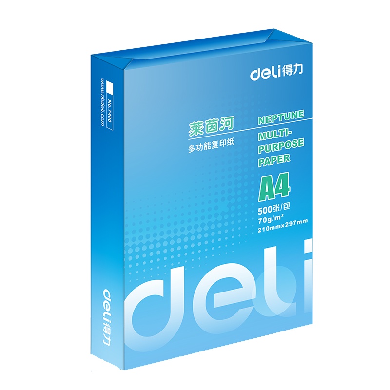 得力 7401莱茵河A4打印纸复印纸 70克/ 5包装