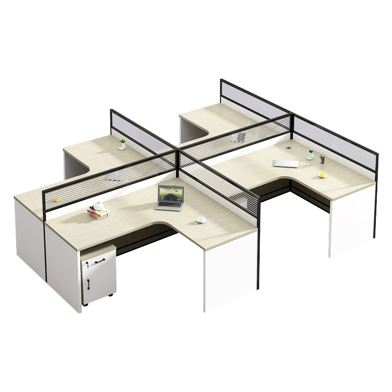 铭威盾办公桌办公室职员桌2/4/6人办公家具屏风隔断电脑办公桌椅组合[工厂现做 7天内发货]