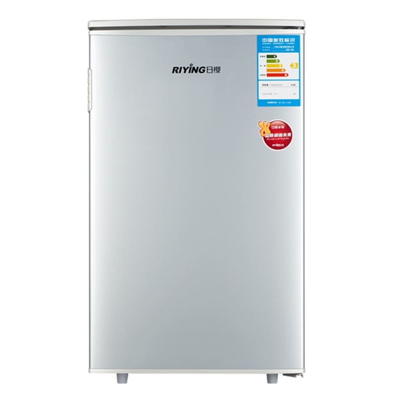 日樱(RIYING) 80升 单门迷你 小型电冰箱 单温冷冻 节能保鲜 宿舍租房 拉丝银BD-80