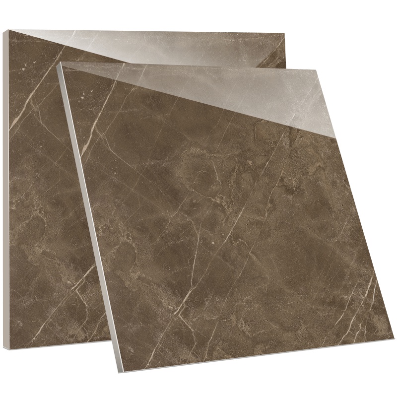 鹰牌瓷砖地板砖全抛釉客厅地砖卫生间仿古砖瓷砖橄榄啡网