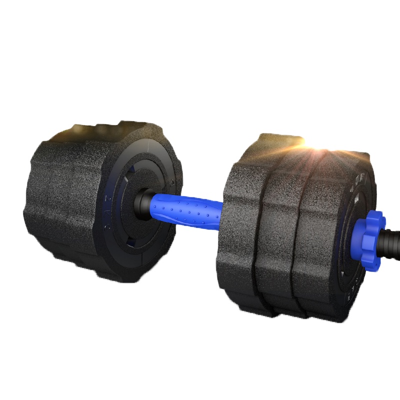 可拆卸男士包胶手铃杠铃套装家用运动健身器材 哑铃