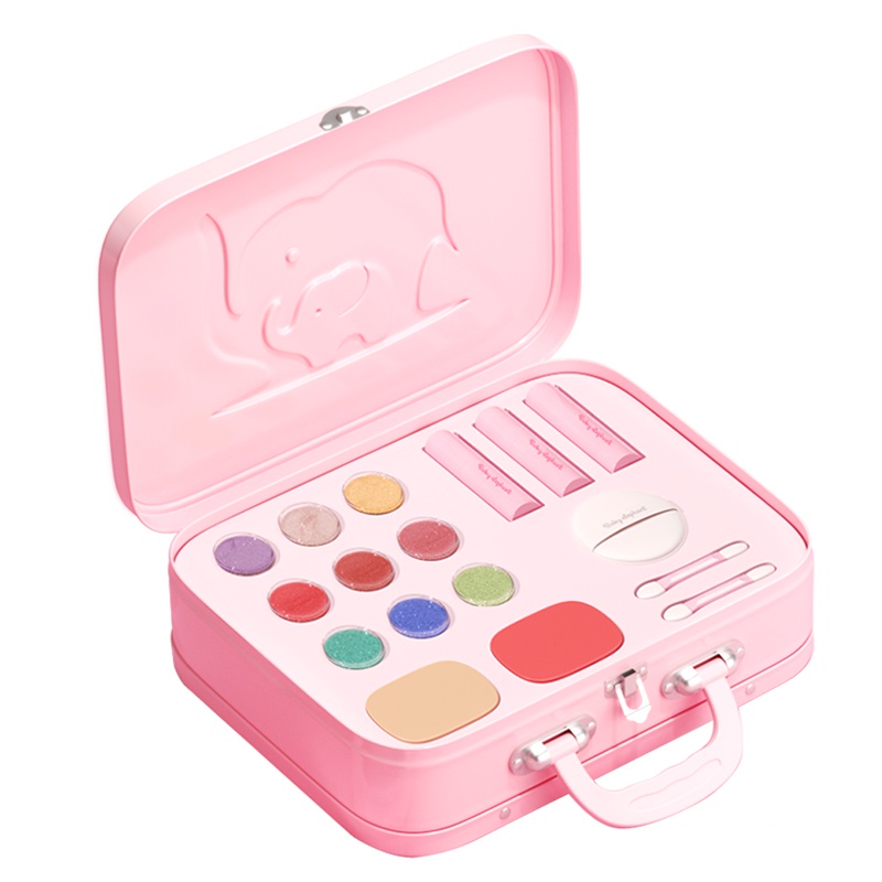 红色小象儿童化妆品套装安全滋润口红化妆盒彩妆女孩旗舰店正品