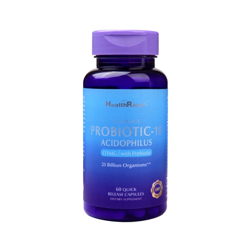 Health Raise250亿活性益生菌胶囊益生菌成人 肠胃清道夫 每日一粒吃饭香美国进口