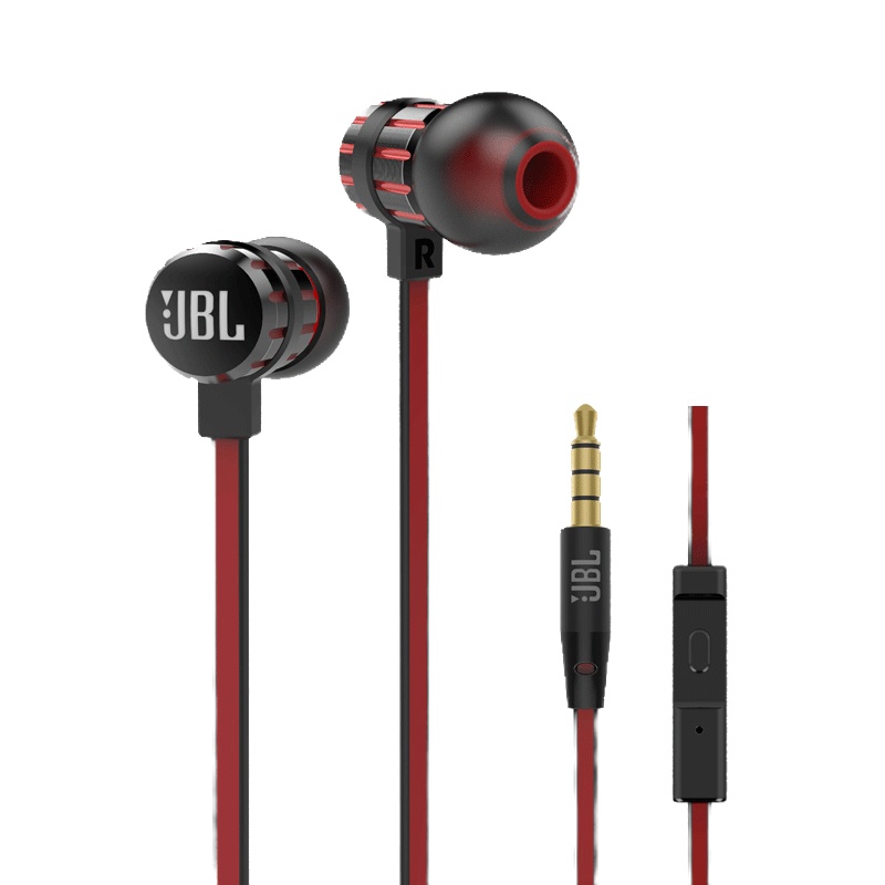 JBL T190A 立体声入耳式耳机 手机耳机 电脑游戏耳机 带麦可通话 苹果安卓通用 黑色