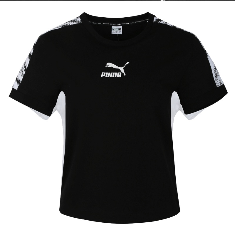 彪马(PUMA)女士跑步训练经典LOGO圆领短袖运动T恤57951201