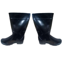 安斯盾中筒水靴中帮胶靴黑色