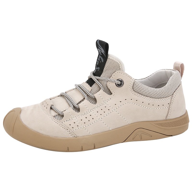 木林森男鞋商场同款夏季户外休闲鞋男士厚底皮鞋真皮英伦潮流鞋子