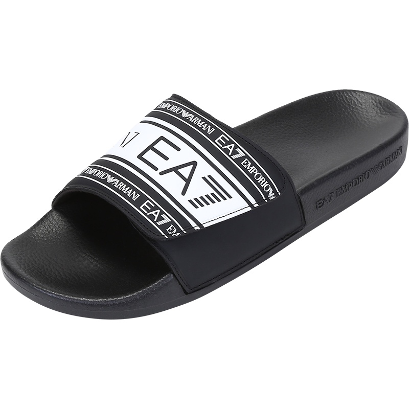 EMPORIO ARMANI EA7阿玛尼 男士LOGO图案织物/聚氨酯拖鞋 XCP005 XK192