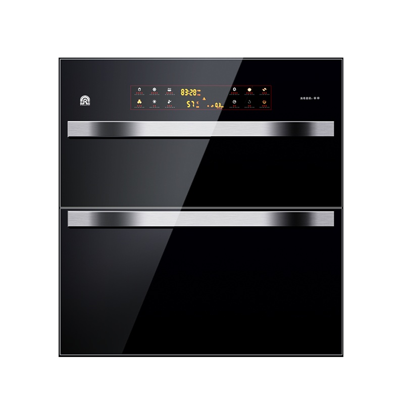 容声(RONGSHENG)嵌入式消毒柜110L大容量二星级臭氧紫外线高温杀菌钢化黑晶面板碗筷柜ZTD110-RX02H