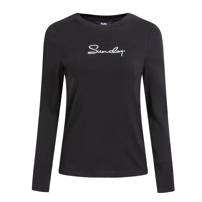 【福利款】拉夏贝尔Puella秋季显瘦修身通勤长袖圆领打底衫T恤20008692