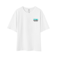 A21夏季新款2020男装宽松短袖T恤白色男上衣撞色印花情侣衣服男士