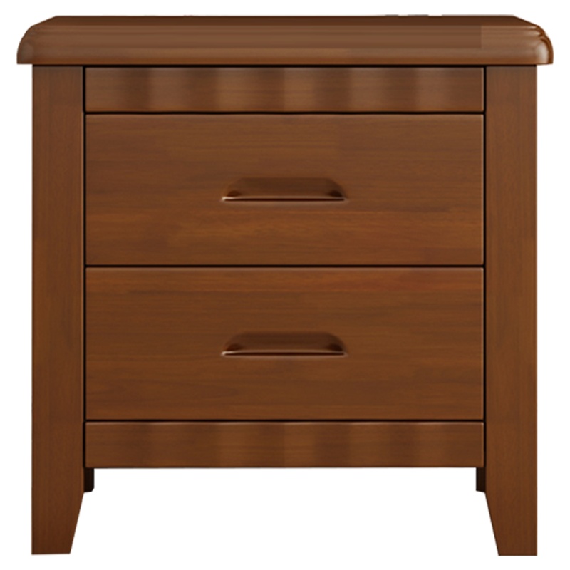 创世人 实木床头柜橡胶木简约现代原木卧室迷你家用收纳储物柜经济型